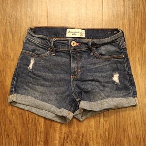 abercrombie kids denim jean shorts